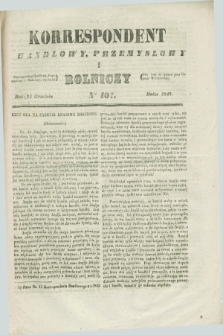 Korrespondent Handlowy, Przemysłowy i Rolniczy : wychodzi dwa razy na tydzień przy Gazecie Warszawskiéj. 1842, Nro 101 (24 grudnia)
