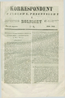 Korrespondent Handlowy, Przemysłowy i Rolniczy : wychodzi dwa razy na tydzień przy Gazecie Warszawskiéj. 1843, Nro 8 (28 stycznia)