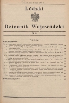 Łódzki Dziennik Wojewódzki. 1932, nr 9