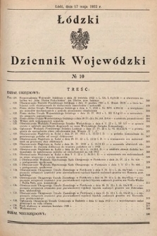 Łódzki Dziennik Wojewódzki. 1932, nr 10