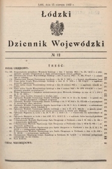 Łódzki Dziennik Wojewódzki. 1932, nr 12