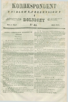 Korrespondent Handlowy, Przemysłowy i Rolniczy : wychodzi dwa razy na tydzień przy Gazecie Warszawskiéj. 1844, Nro 34 (1 maja)