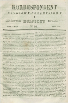 Korrespondent Handlowy, Przemysłowy i Rolniczy : wychodzi dwa razy na tydzień przy Gazecie Warszawskiéj. 1844, Nro 36 (11 maja)