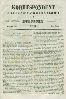 Korrespondent Handlowy, Przemysłowy i Rolniczy : wychodzi dwa razy na tydzień przy Gazecie Warszawskiéj. 1844, Nro 55 (20 lipca)