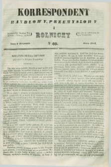 Korrespondent Handlowy, Przemysłowy i Rolniczy : wychodzi dwa razy na tydzień przy Gazecie Warszawskiéj. 1844, N 69 (7 września)