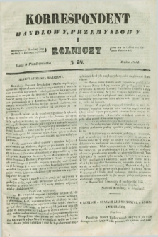 Korrespondent Handlowy, Przemysłowy i Rolniczy : wychodzi dwa razy na tydzień przy Gazecie Warszawskiéj. 1844, N 78 (9 października)