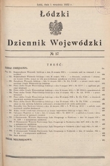 Łódzki Dziennik Wojewódzki. 1932, nr 17