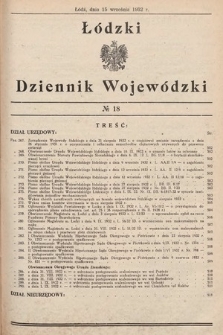 Łódzki Dziennik Wojewódzki. 1932, nr 18