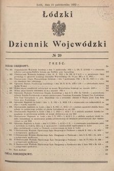 Łódzki Dziennik Wojewódzki. 1932, nr 20