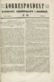 Korrespondent Handlowy, Przemysłowy i Rolniczy : wychodzi dwa razy na tydzień przy Gazecie Warszawskiéj. 1847, № 90 (1 grudnia)