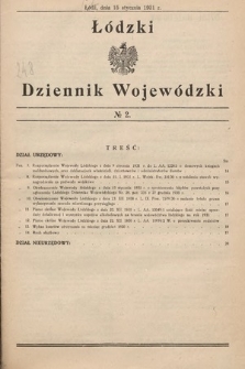 Łódzki Dziennik Wojewódzki. 1931, nr 2