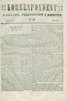 Korrespondent Handlowy, Przemysłowy i Rolniczy : wychodzi dwa razy na tydzień przy Gazecie Warszawskiéj. 1848, № 58 (30 lipca)