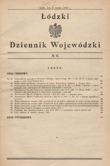 Łódzki Dziennik Wojewódzki. 1931, nr 6
