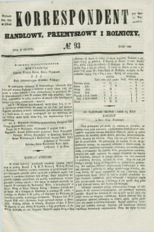 Korrespondent Handlowy, Przemysłowy i Rolniczy : wychodzi dwa razy na tydzień przy Gazecie Warszawskiéj. 1848, № 93 (12 grudnia)