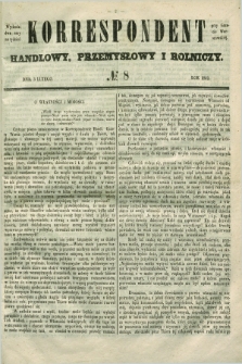 Korrespondent Handlowy, Przemysłowy i Rolniczy : wychodzi dwa razy na tydzień przy Gazecie Warszawskiéj. 1849, № 8 (3 lutego)