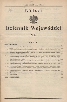 Łódzki Dziennik Wojewódzki. 1931, nr 11