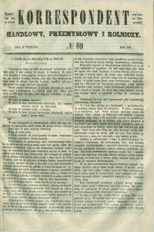 Korrespondent Handlowy, Przemysłowy i Rolniczy : wychodzi dwa razy na tydzień przy Gazecie Warszawskiéj. 1849, № 69 (16 września)