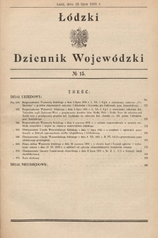 Łódzki Dziennik Wojewódzki. 1931, nr 15
