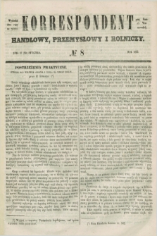 Korrespondent Handlowy, Przemysłowy i Rolniczy : wychodzi dwa razy na tydzień przy Gazecie Warszawskiéj. 1852, № 8 (29 stycznia)