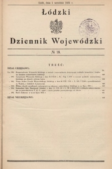 Łódzki Dziennik Wojewódzki. 1931, nr 18