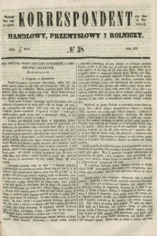 Korrespondent Handlowy, Przemysłowy i Rolniczy : wychodzi dwa razy na tydzień przy Gazecie Warszawskiéj. 1852, № 38 (16 maja)