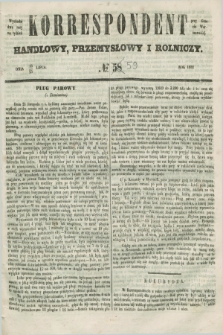 Korrespondent Handlowy, Przemysłowy i Rolniczy : wychodzi dwa razy na tydzień przy Gazecie Warszawskiéj. 1852, № 59 (25 lipca)