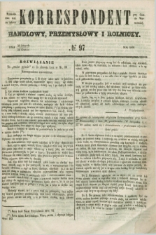 Korrespondent Handlowy, Przemysłowy i Rolniczy : wychodzi dwa razy na tydzień przy Gazecie Warszawskiéj. 1852, № 97 (12 grudnia)