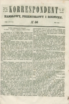 Korrespondent Handlowy, Przemysłowy i Rolniczy : wychodzi dwa razy na tydzień przy Gazecie Warszawskiej. 1853, № 56 (17 lipca)