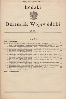 Łódzki Dziennik Wojewódzki. 1931, nr 24