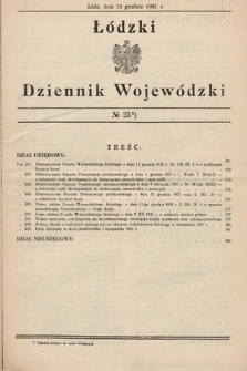 Łódzki Dziennik Wojewódzki. 1931, nr 25
