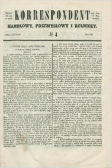 Korrespondent Handlowy, Przemysłowy i Rolniczy : wychodzi dwa razy na tydzień przy Gazecie Warszawskiéj. 1854, № 4 (15 stycznia)