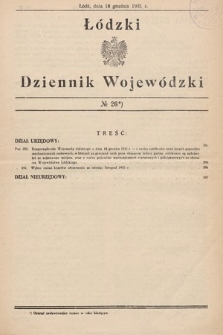 Łódzki Dziennik Wojewódzki. 1931, nr 26