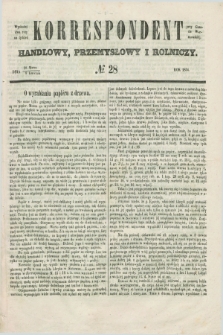 Korrespondent Handlowy, Przemysłowy i Rolniczy : wychodzi dwa razy na tydzień przy Gazecie Warszawskiéj. 1854, № 28 (9 kwietnia)
