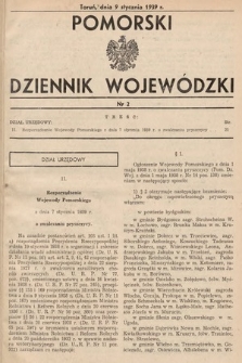 Pomorski Dziennik Wojewódzki. 1939, nr 2