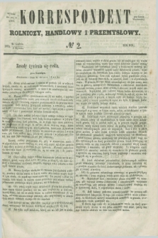 Korrespondent Rolniczy, Handlowy i Przemysłowy : wychodzi dwa razy na tydzień przy Gazecie Warszawskiéj. 1856, № 2 (5 stycznia)
