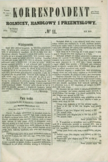 Korrespondent Rolniczy, Handlowy i Przemysłowy : wychodzi dwa razy na tydzień przy Gazecie Warszawskiéj. 1856, № 11 (7 lutego)