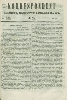 Korrespondent Rolniczy, Handlowy i Przemysłowy : wychodzi dwa razy na tydzień przy Gazecie Warszawskiéj. 1856, № 28 (6 kwietnia)