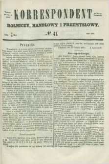 Korrespondent Rolniczy, Handlowy i Przemysłowy : wychodzi dwa razy na tydzień przy Gazecie Warszawskiéj. 1856, № 41 (23 maja)
