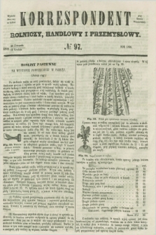 Korrespondent Rolniczy, Handlowy i Przemysłowy : wychodzi dwa razy na tydzień przy Gazecie Warszawskiéj. 1856, № 97 (11 grudnia)