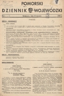 Pomorski Dziennik Wojewódzki. 1949, nr 1
