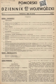 Pomorski Dziennik Wojewódzki. 1949, nr 4
