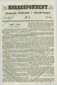 Korrespondent Rolniczy, Handlowy i Przemysłowy : wychodzi dwa razy na tydzień przy Gazecie Warszawskiéj. 1859, № 6 (23 stycznia)