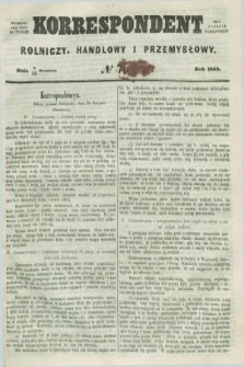 Korrespondent Rolniczy, Handlowy i Przemysłowy : wychodzi dwa razy na tydzień przy Gazecie Warszawskiéj. 1859, № 71 (15 września)