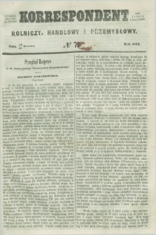 Korrespondent Rolniczy, Handlowy i Przemysłowy : wychodzi dwa razy na tydzień przy Gazecie Warszawskiéj. 1859, № 73 (22 września)