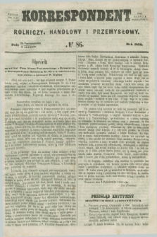 Korrespondent Rolniczy, Handlowy i Przemysłowy : wychodzi dwa razy na tydzień przy Gazecie Warszawskiéj. 1859, № 86 (6 listopada)