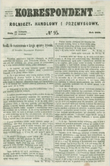 Korrespondent Rolniczy, Handlowy i Przemysłowy : wychodzi dwa razy na tydzień przy Gazecie Warszawskiéj. 1859, № 95 (11 grudnia)