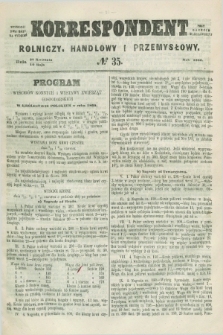 Korrespondent Rolniczy, Handlowy i Przemysłowy : wychodzi dwa razy na tydzień przy Gazecie Warszawskiéj. 1860, № 35 (10 maja)