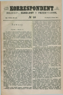 Korrespondent Rolniczy, Handlowy i Przemysłowy : wychodzi jako pismo dodatkowe przy Gazecie Warszawskiej. 1879, № 48 (4 grudnia)