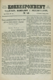 Korrespondent Rolniczy, Handlowy i Przemysłowy : wychodzi jako pismo dodatkowe przy Gazecie Warszawskiej. 1881, № 48 (1 grudnia)