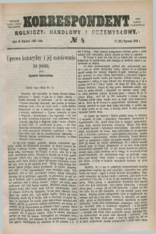 Korrespondent Rolniczy, Handlowy i Przemysłowy : wychodzi jako pismo dodatkowe przy Gazecie Warszawskiej. 1883, № 4 (25 stycznia)